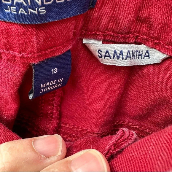 Bandolino women's size 18 Samantha red/cranberry jeans - Picture 4 of 4